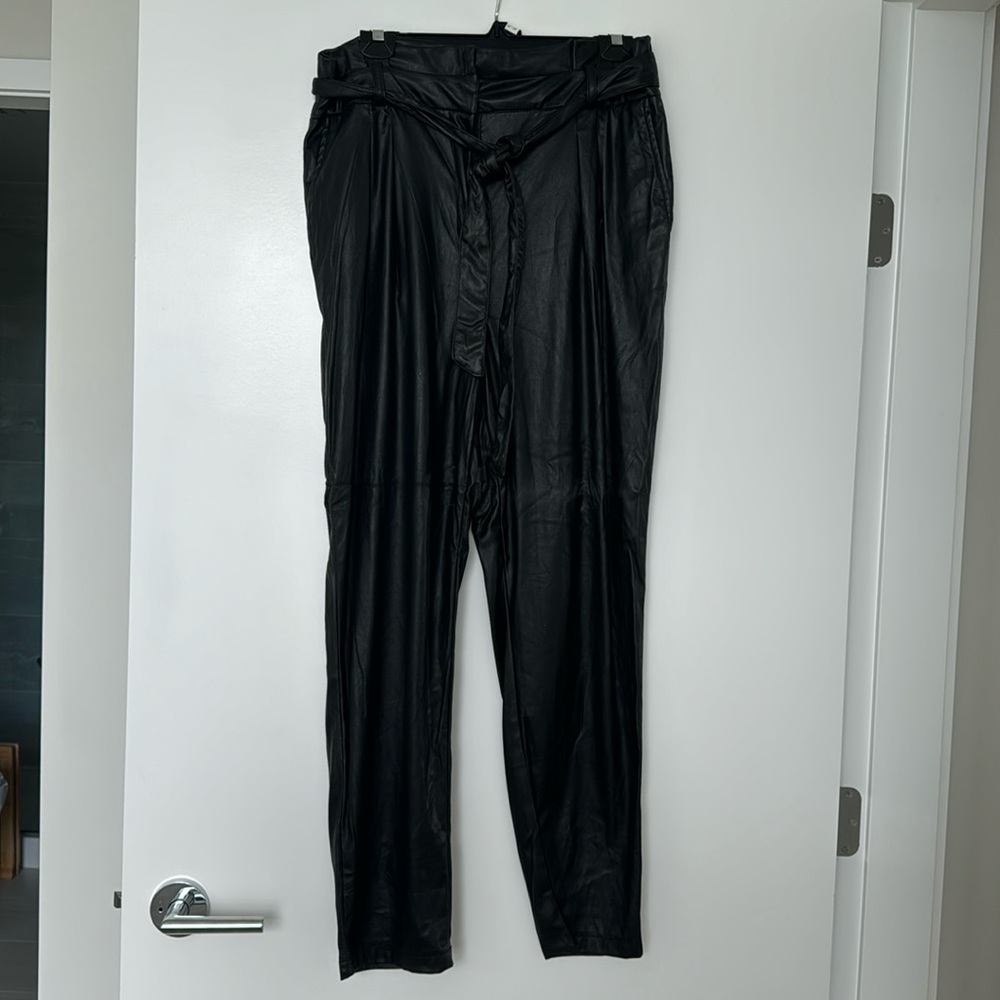 Le chateau faux leather paper bag waist trousers 12